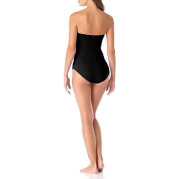 Anne Cole Twist Front Shirred One Piece Swimsuit