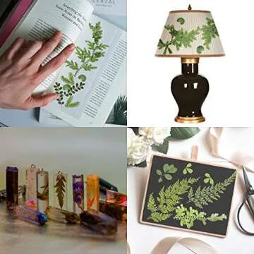 42 Pieces Dried Pressed Leaves for Resin Real Assorted Dried Greenery for Pressed Leaf Art Craft DIY Embellishment Decorations, 7 Styles