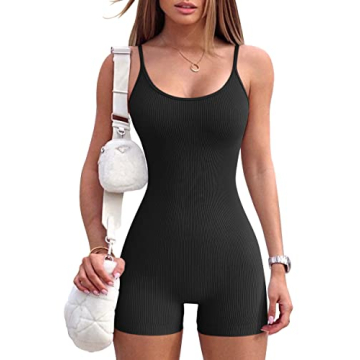 OQQ Women's Stylish Yoga One Piece Romper for Comfort