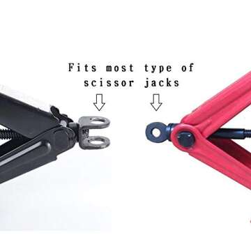 Dr.Roc Scissor Jack Adapter for 1/2 Inch Drive Impact Wrench or 13/16 Inch Lug Wrench or Power Drill...