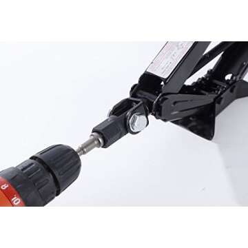 Dr.Roc Scissor Jack Adapter for 1/2 Inch Drive Impact Wrench or 13/16 Inch Lug Wrench or Power Drills, Scissor Jack Drill Adapter for Impact Drills Socket Automotive Jack RV Trailer Leveling Jack