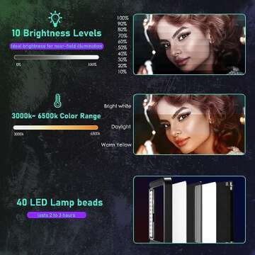 Selfie Light with Clip and Adapter for Phone and Camera-Ideal for TikTok, Selfie, Video Conference-Compatible with iPhone,Android,iPad,Laptop, Rechargeable LED Light for Photos and Videos