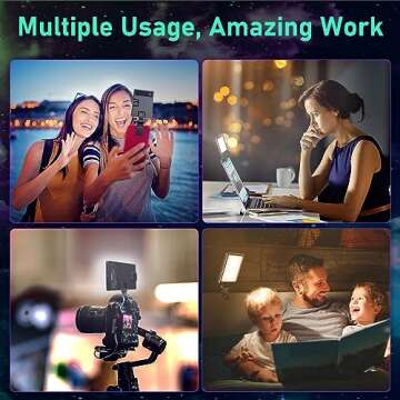 Selfie Light with Clip and Adapter for Phone and Camera-Ideal for TikTok, Selfie, Video Conference-Compatible with iPhone,Android,iPad,Laptop, Rechargeable LED Light for Photos and Videos