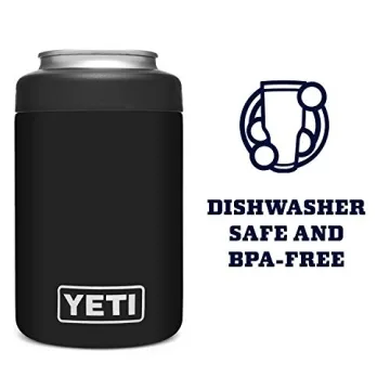 YETI Black Rambler Colster Can Insulator - Keep Drinks Cold