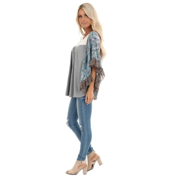 Floral Batwing Blouse for Women - CASURESS Style