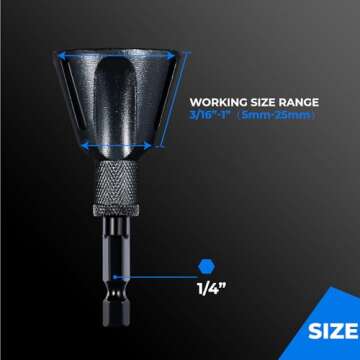 toolant Deburring External Chamfer Tool with Carbide Blades, Removing Burr Tools with Quick Release ...