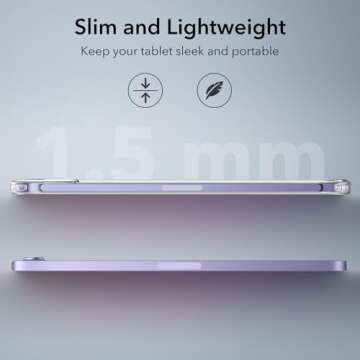 ESR for iPad Mini 7 A17 Pro Case, iPad Mini 7th/6th Generation Case (2024/2021), Slim and Light, Shock and Drop Protection, Yellowing Resistant, Hard Back, Supports Pencil Pro & Pencil(USB-C), Clear