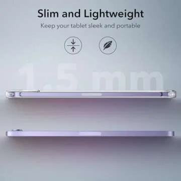 ESR for iPad Mini 7 A17 Pro Case, iPad Mini 7th/6th Generation Case (2024/2021), Slim and Light, Shock and Drop Protection, Yellowing Resistant, Hard Back, Supports Pencil Pro & Pencil(USB-C), Clear