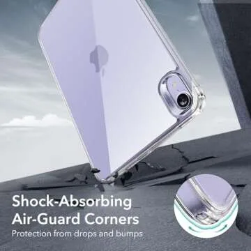 ESR for iPad Mini 7 A17 Pro Case, iPad Mini 7th/6th Generation Case (2024/2021), Slim and Light, Shock and Drop Protection, Yellowing Resistant, Hard Back, Supports Pencil Pro & Pencil(USB-C), Clear