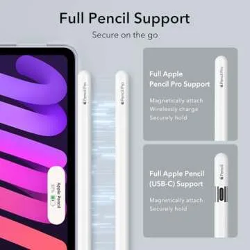 ESR for iPad Mini 7 A17 Pro Case, iPad Mini 7th/6th Generation Case (2024/2021), Slim and Light, Shock and Drop Protection, Yellowing Resistant, Hard Back, Supports Pencil Pro & Pencil(USB-C), Clear