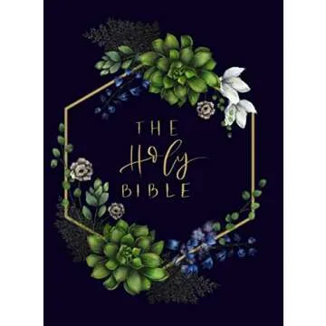 NIV, Artisan Collection Bible, Women’s Bible with Journaling Space, Cloth over Board, Navy Floral, Designed Edges under Gilding, Red Letter, Comfort Print