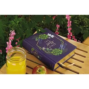 NIV, Artisan Collection Bible, Women’s Bible with Journaling Space, Cloth over Board, Navy Floral, Designed Edges under Gilding, Red Letter, Comfort Print