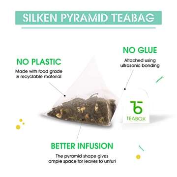 Teabox Premium Organic Green Tea With Dandelion Roots | 100% Whole Leaf Green Tea Leaves | 0% Bitterness | USDA ORGANIC | 100 Tea Bags
