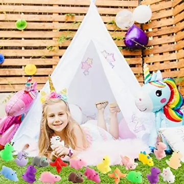 Mochi Squishy Toys, 24 pcs Dinasaur Squishy Animal Party Favors for Kids Classroom Prize Stress Relief Squishies Bulk Gift for Birthday Pinata Goodie Bag Filler Christmas Stocking Stuffers Easter