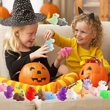 Mochi Squishy Toys, 24 pcs Dinasaur Squishy Animal Party Favors for Kids Classroom Prize Stress Relief Squishies Bulk Gift for Birthday Pinata Goodie Bag Filler Christmas Stocking Stuffers Easter