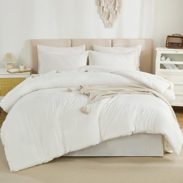 Litanika King Size Comforter Set Ivory - 7 Piece Luxurious Bed in a Bag