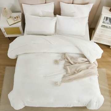Luxury Litanika King Size Ivory Comforter Set 7 Piece