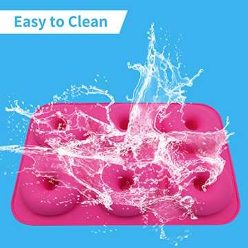 Silicone 2PCS Non-Stick Donut Mold for Healthy Baking