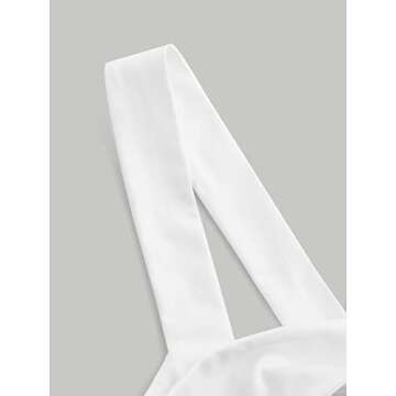 GORGLITTER Women's Twist Front Sleeveless Cami Crop Top Strappy Slim Fit Tank Top White Small