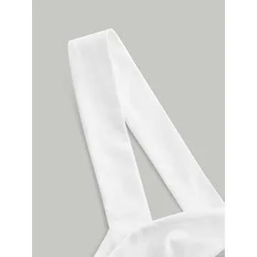 GORGLITTER Women's Twist Front Sleeveless Cami Crop Top Strappy Slim Fit Tank Top White Small