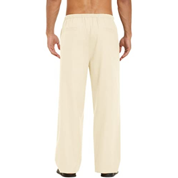COOFANDY Men's Lightweight Linen Summer Pants