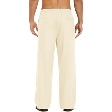 COOFANDY Men's Lightweight Linen Summer Pants