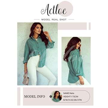 Actloe Women's Corduroy Shacket Jacket: Chic and Versatile Fall Fashion