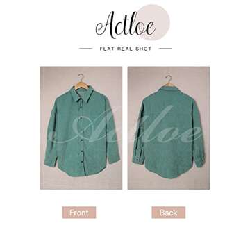 Actloe Corduroy Shacket Jacket for Women - Stylish Fall Essential