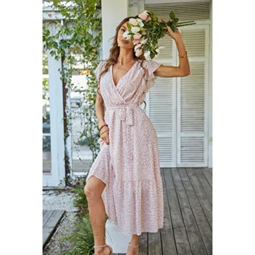Boho Maxi Dress by PRETTYGARDEN in Floral Designs