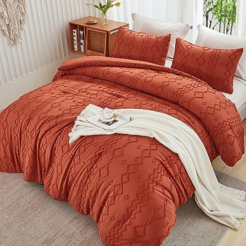Andency Tufted Comforter Set King - Luxurious Microfiber Bedding
