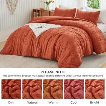 Andency Tufted Comforter Set King Soft Microfiber Bedding