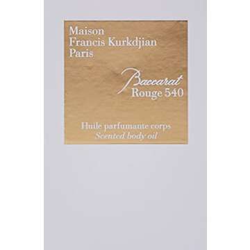 Maison Francis Kurkdjian Baccarat Rouge 540 Body Oil 70 ml, 2.37 Fl Oz (Pack of 1) - Luxurious Fragr...
