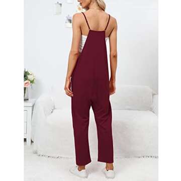 DEEP SELF 2024 Overalls for Women Loose Fit Oversized Baggy Jumpsuits Casual One Piece Maternity Summer Rompers
