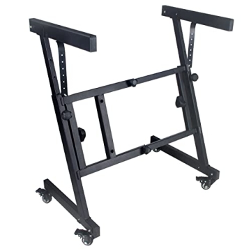 Adjustable Heavy Duty GLEAM Keyboard Stand with Wheels - Ultimate Stability & Versatility
