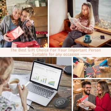 Coffee Mug Warmer with Auto Shut Off for Home Office Desk Use,Touch Control Tech Safety and Smart Temperature Settings for Coffee, Milk, Tea, Water (Black)