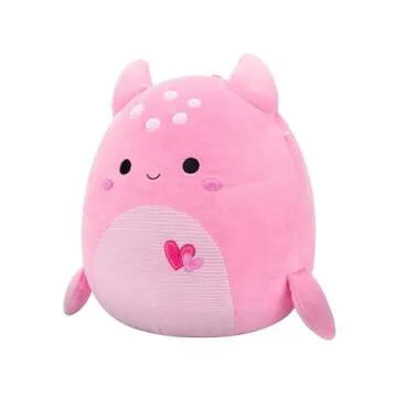Squishmallows Original 12in Artin The Pink Loch Ness Monster with Hearts – Official Jazwares Valen...