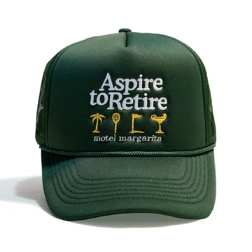 Aspire to Retire Trucker Hat - Original Forest Green with High-End Foam Comfort