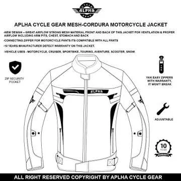 Alpha Summer Motorcycle Jacket for Stylish Riders