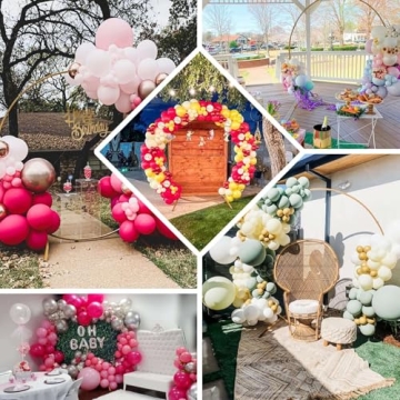 Stunning 7.5 Ft Round Gold Metal Wedding Arch