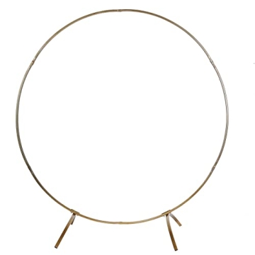 Stunning 7.5 Ft Round Gold Metal Wedding Arch