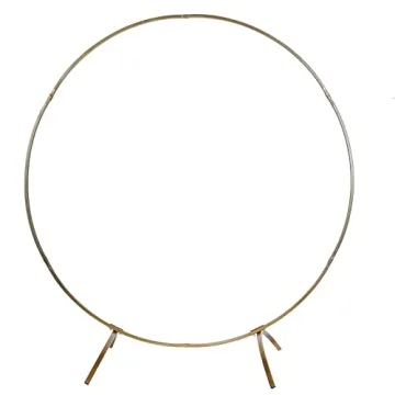 Stunning 7.5 Ft Round Gold Metal Wedding Arch