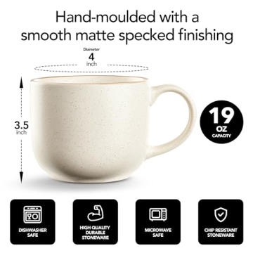 Maison Neuve 4-Piece Mug Set - Elegant Handcrafted Ceramic Mugs