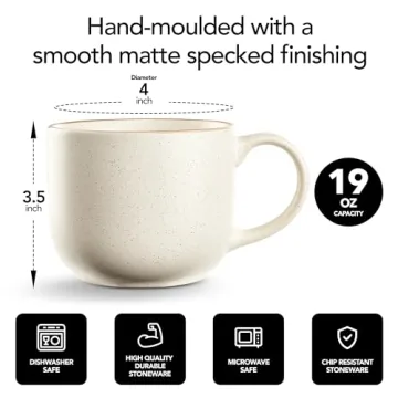 Maison Neuve 4-Piece Mug Set - Elegant Handcrafted Ceramic Mugs