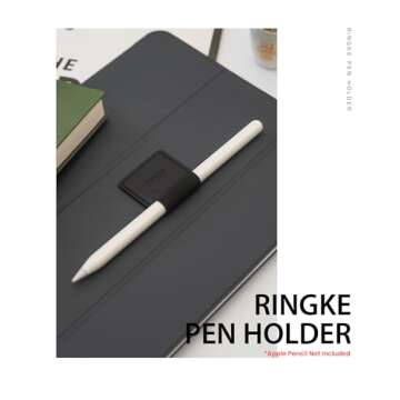 Ringke Pen Holder – Premium PU Leather with 3M Adhesive for Apple Pencil and Various Styluses