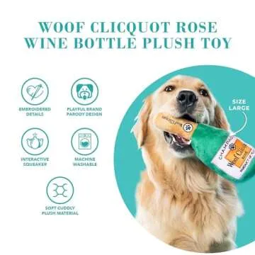 Haute Diggity Dog Woof Clicquot Rose Plush Toy for Dogs