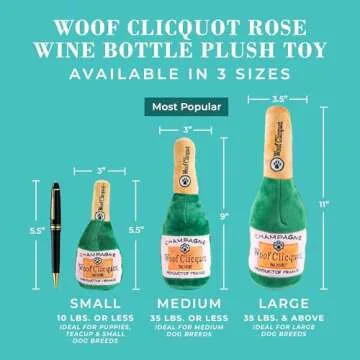 Haute Diggity Dog Woof Clicquot Rose Plush Toy for Dogs