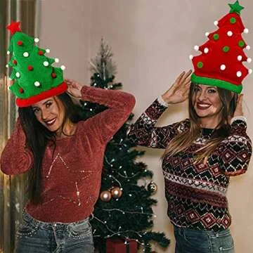 Funny TURNMEON Christmas Tree Hats for All Ages