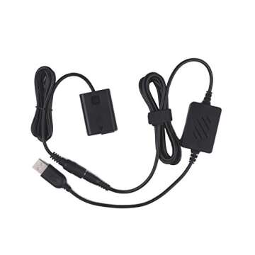 CCYC AC-PW20 Fully Decoded DC Coupler replace of NP-FW50 Battery, USB Power Cable Replacement for AC...