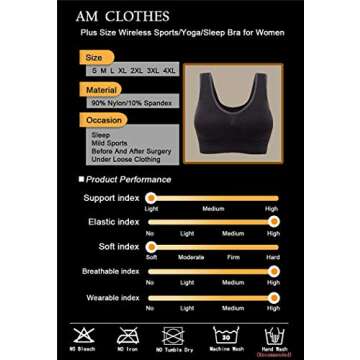Plus Size Wireless Sports Bra Pack for Women | AM CLOTHES