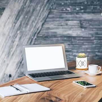 ZOUTOG Succulent Pots, 3 inch Ceramic Mini Succulent Planter Pot, Geometric Pattern Round Small Flower Pots with Drainage and Bamboo Tray, Pack of 6 - Plants Not Included